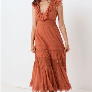 NWT Daisy Chain Frill Maxi